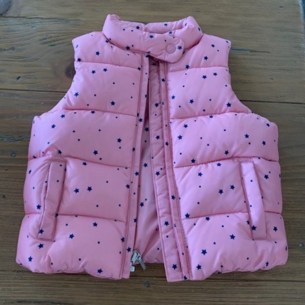 Pink Outer Vest with Blue Stars